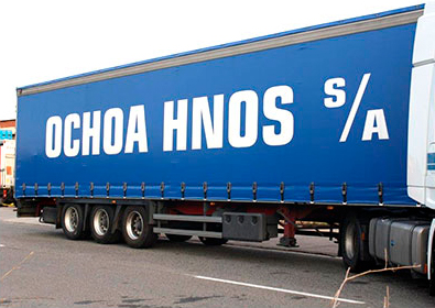 Transportes Ochoa Hnos. contenedor camión
